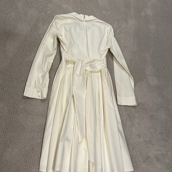 “Gal Meets Glam” faux wrap, A-line dress, sash, pockets. SZ 4. Off White - Picture 10 of 13